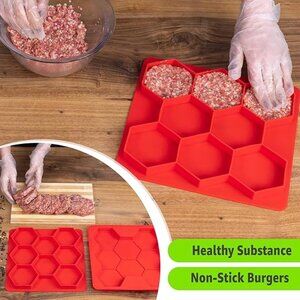 Burger Mold 8 in 1 | Meatball Maker | Hamburger Slider Silicone Mold